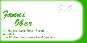 fanni ober business card